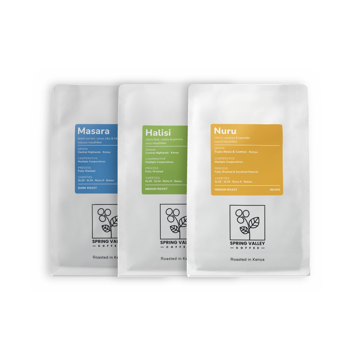Blend 3-Pack: Masara, Halisi and Nuru bags